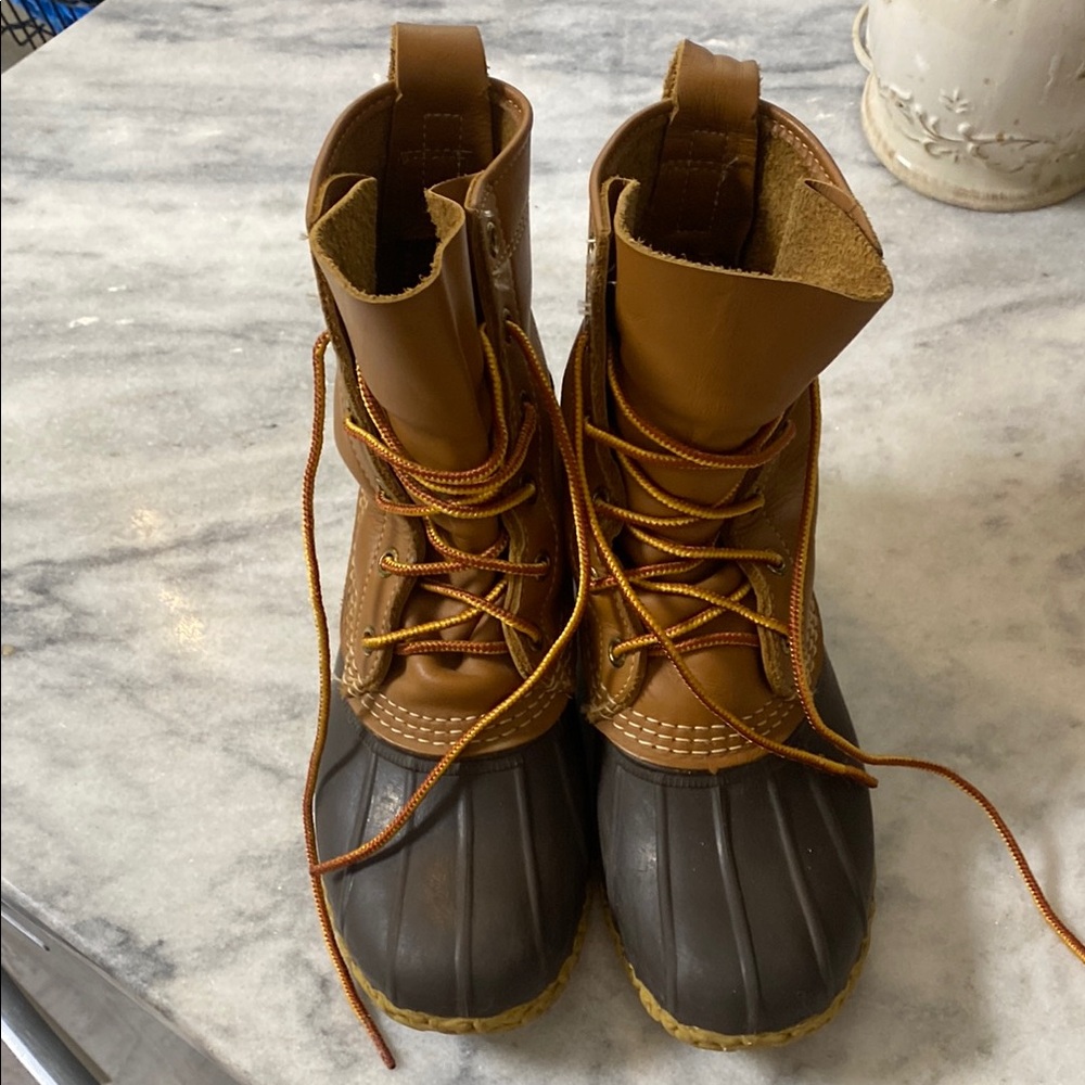 L.L. Bean Tan and Brown Bean Boots